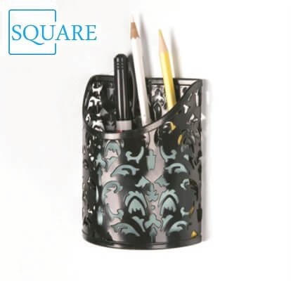 Artistic Punched Magnetic Pen Cup Holder